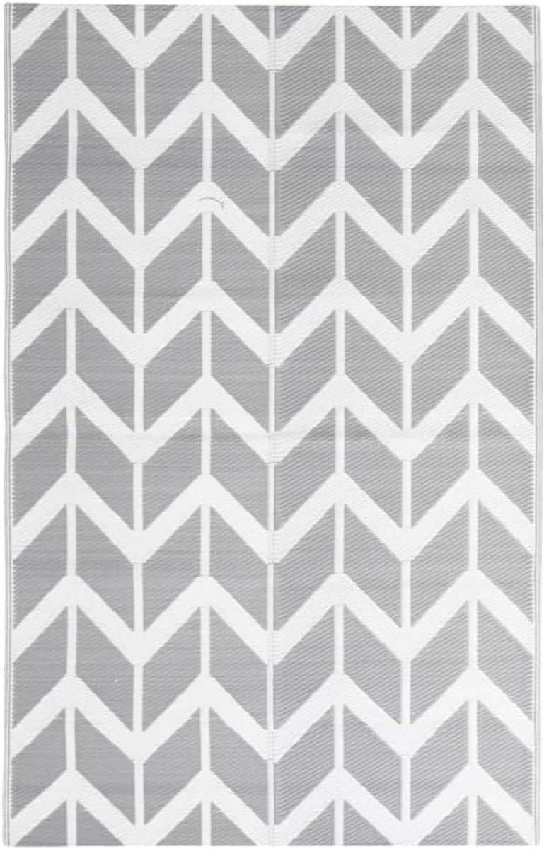 buitenkleed 190×290 cm stijlvol polypropeen grijs voor buiten