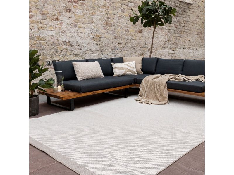 Buitenkleed Border - Naturel/Wit - dubbelzijdig - EVA Interior - 160 x 230 cm - (M)