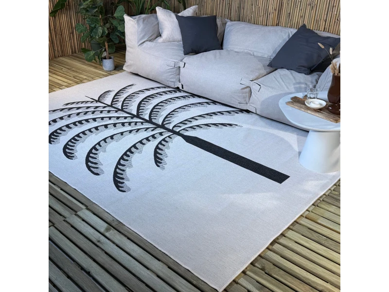 Buitenkleed Breeze zwart/wit - Interieur05 - 200 x 290 cm - (L)