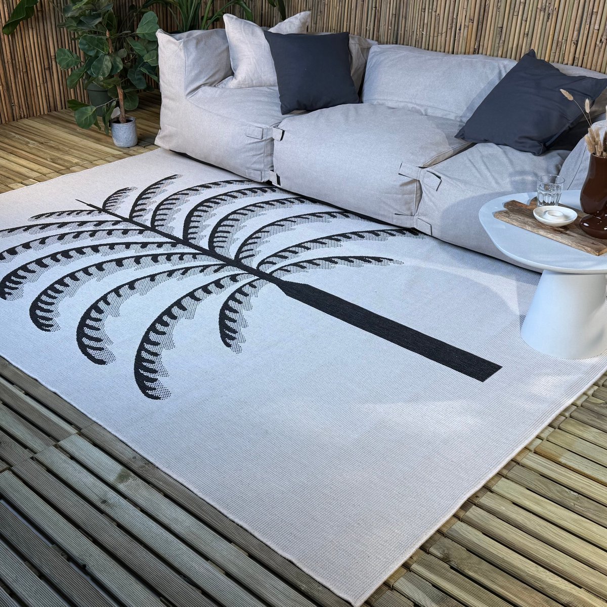 buitenkleed breeze zwart/wit interieur05 240 x 340 cm (xl)