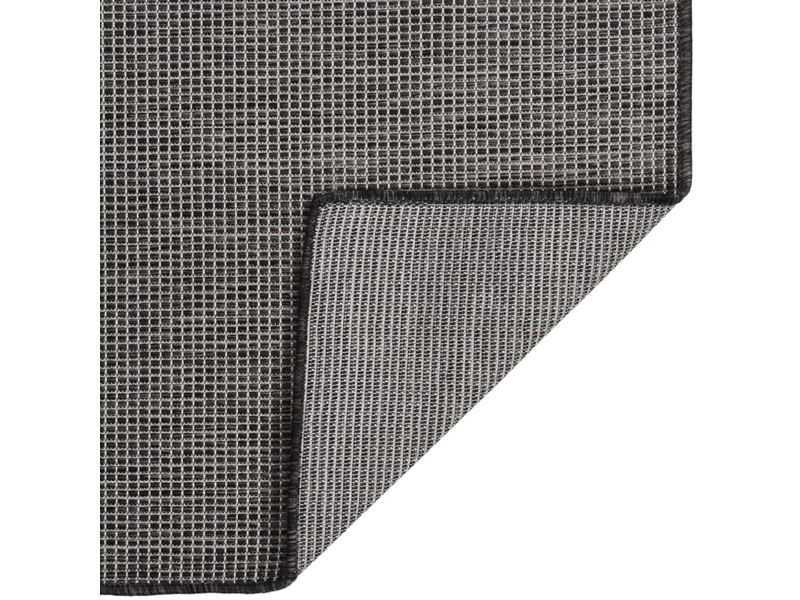 Buitenkleed | Buitentapijt platgeweven 200x280 cm grijs