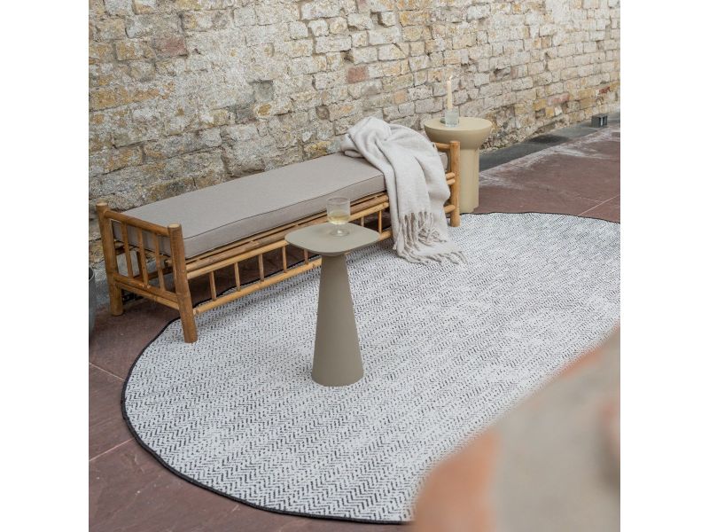 Buitenkleed Dahl Ovaal - Zwart - Dubbelzijdig - 200 x 290 cm - (L)