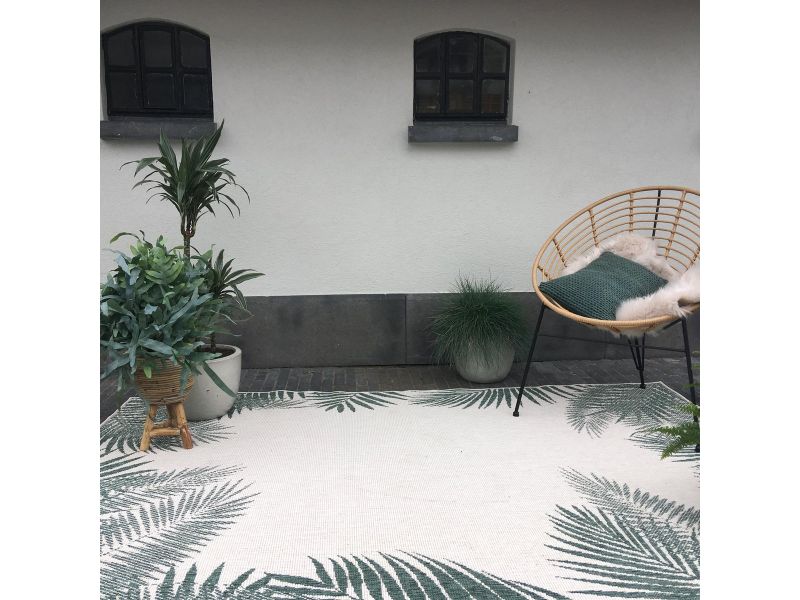 Buitenkleed Leaf - Groen - dubbelzijdig - EVA Interior - 200 x 290 cm - (L)