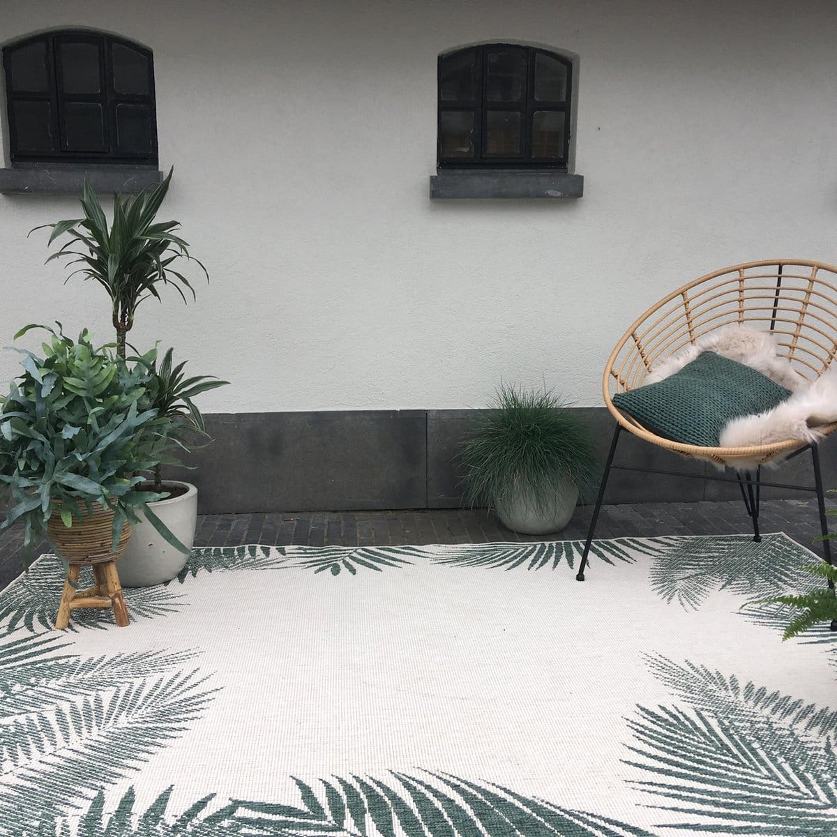 buitenkleed leaf groen dubbelzijdig eva interior 200 x 290 cm (l)