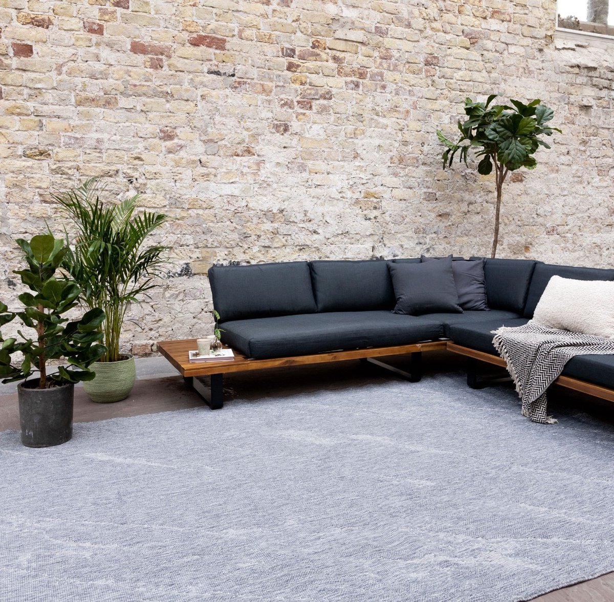 buitenkleed marble grijs/wit dubbelzijdig eva interior 200 x 290 cm (l)