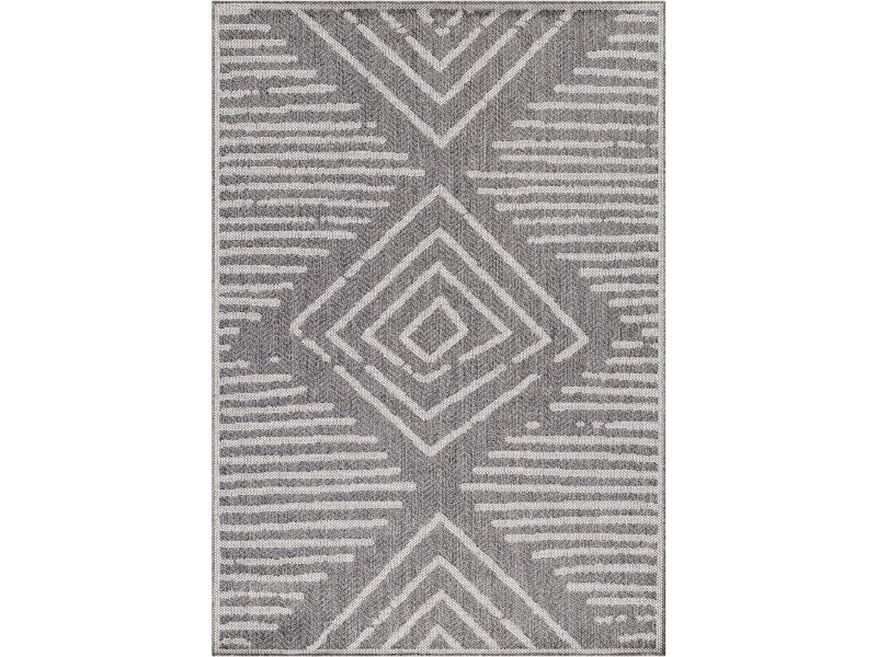 Buitenkleed met patronen Aruba - grijs 4902 - 200x290 cm