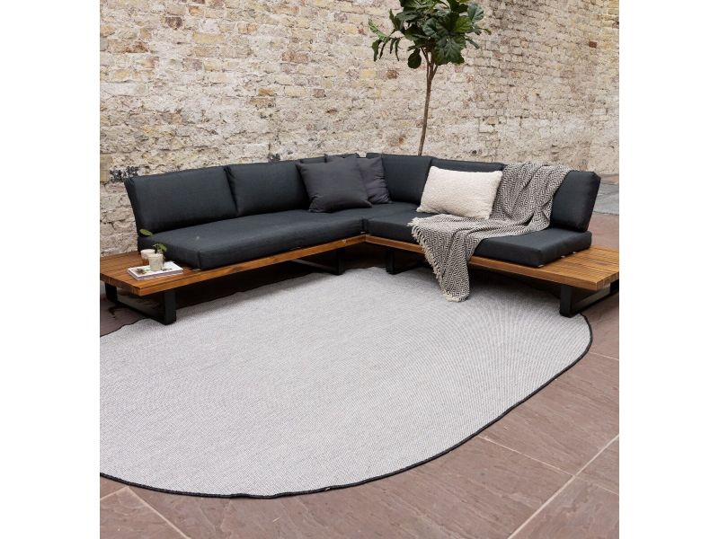Buitenkleed Ovaal Mono - Zwart/Wit - Dubbelzijdig - EVA Interior - 240 x 340 - (XL)