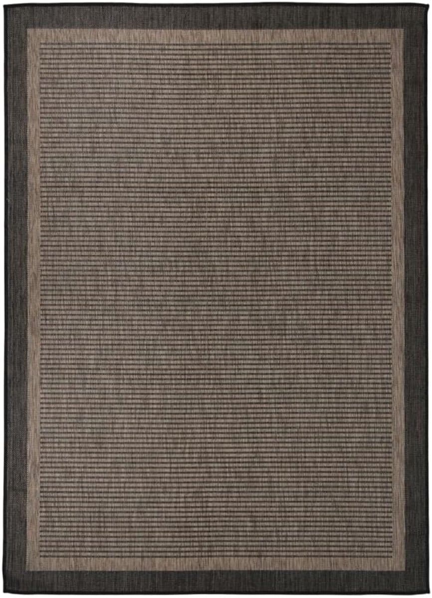 buitenkleed plat geweven 200×280 cm donkerbruin voor buiten
