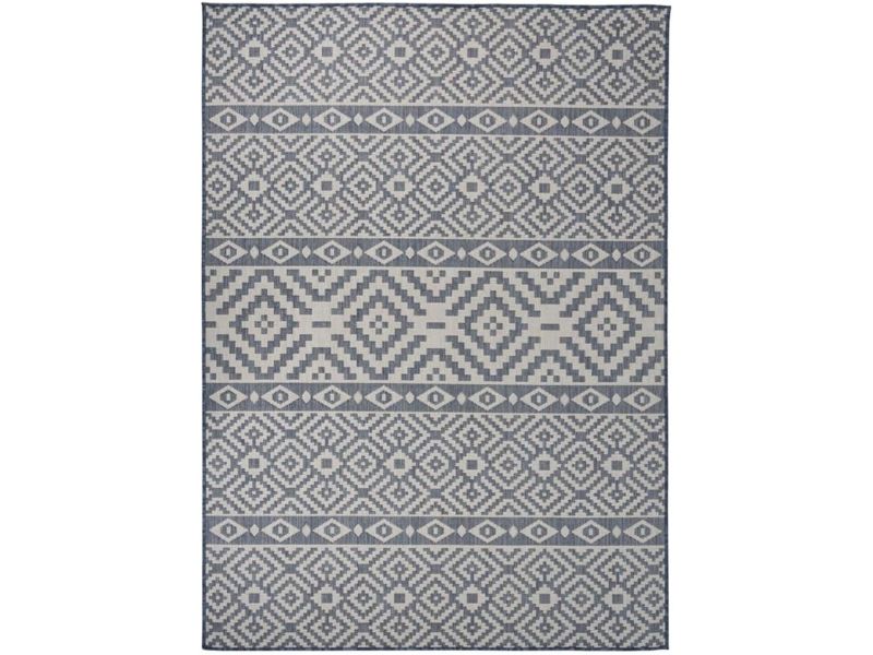 Buitenkleed Platgeweven 200x280 cm - Blauw Tuinkleed voor Buiten