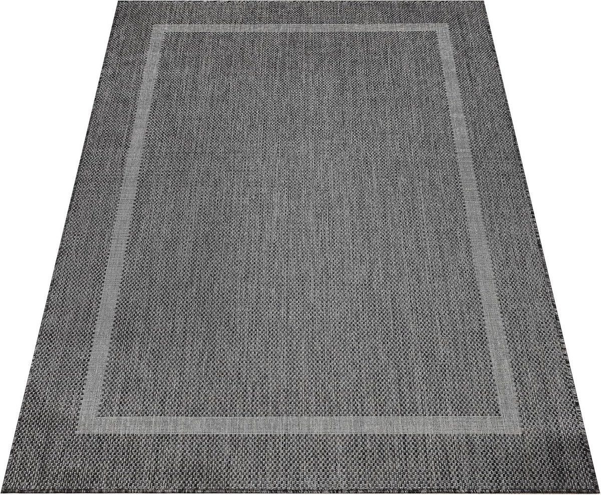 buitenkleed zwart 200×290 cm weerbestendig tuin en balkontapijt eenkleurig