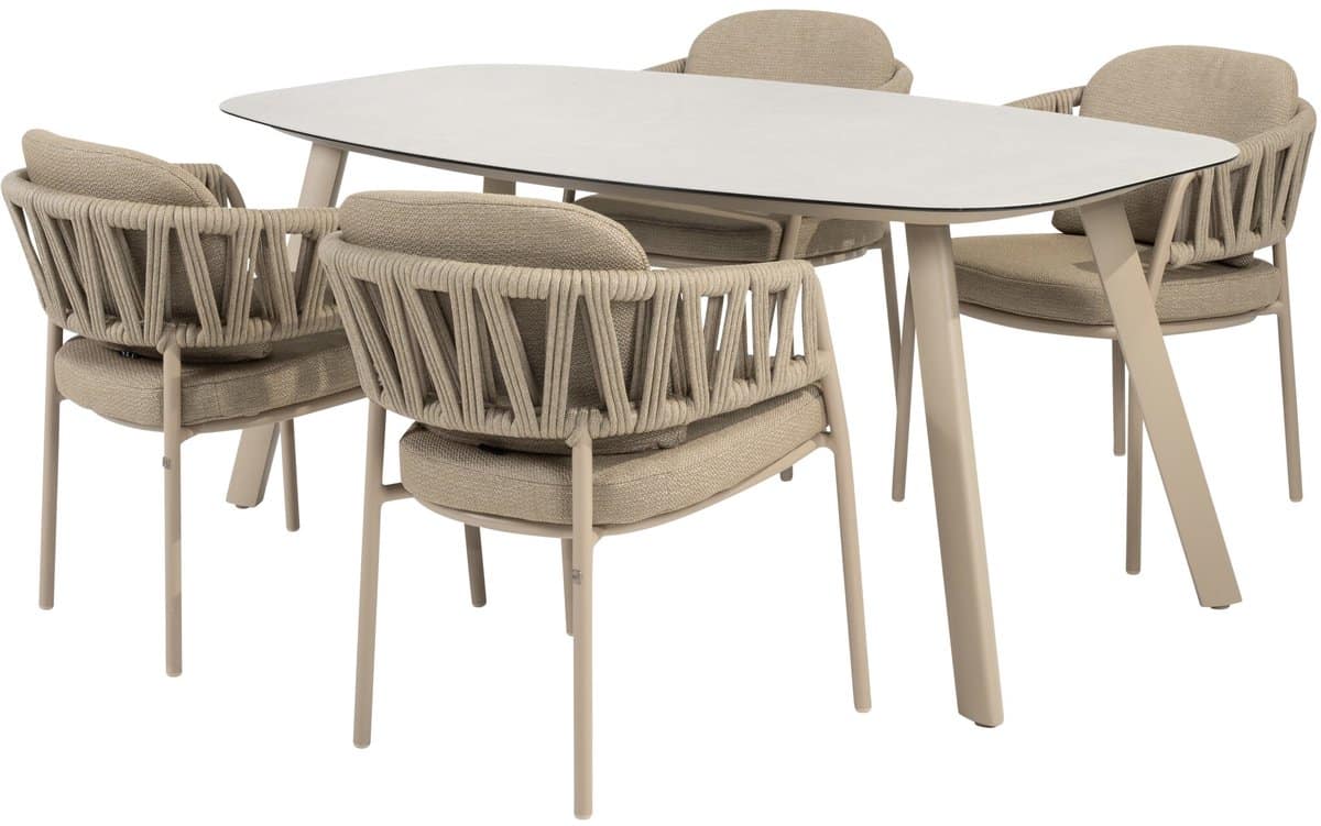 calma manolo dining tuinset 180x95xh75 cm 5 delig latte keramiek