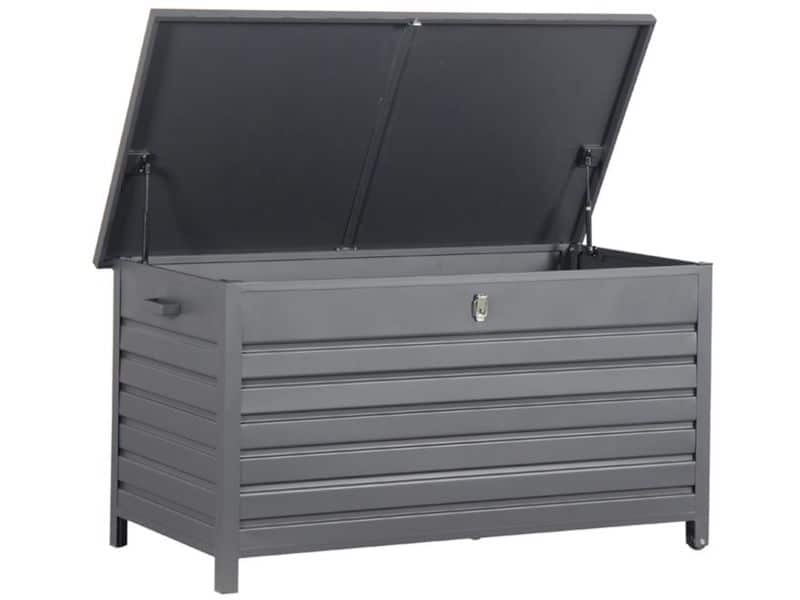 Cambridge kussenbox - aluminium - 141x73 cm - carbon black