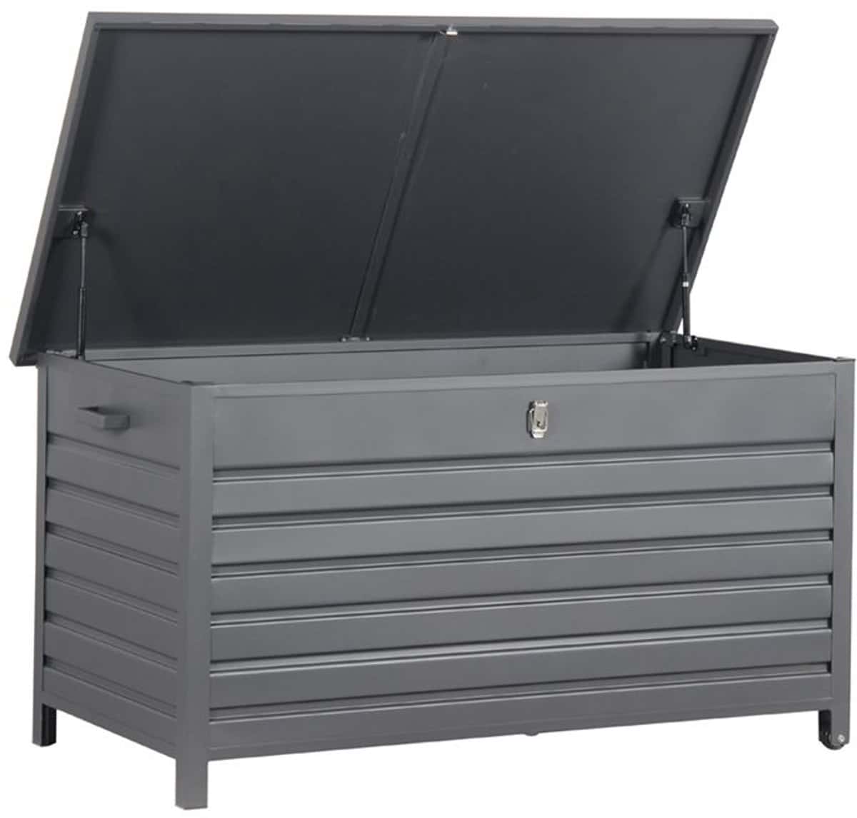 cambridge kussenbox aluminium 141×73 cm carbon black