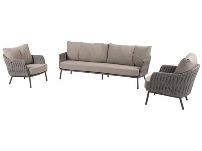 Cannes stoel bank loungeset 3 delig organic terre Taste 4SO