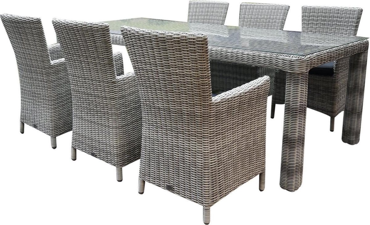 capri bergamo dining tuinset 240x100xh75 cm 7 delig wit