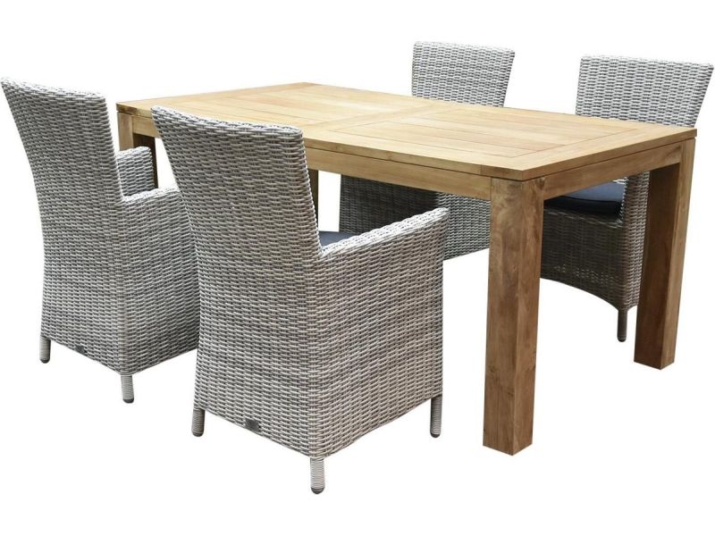 Capri Krista dining tuinset 180x95xH77,5 cm 5-delig wit