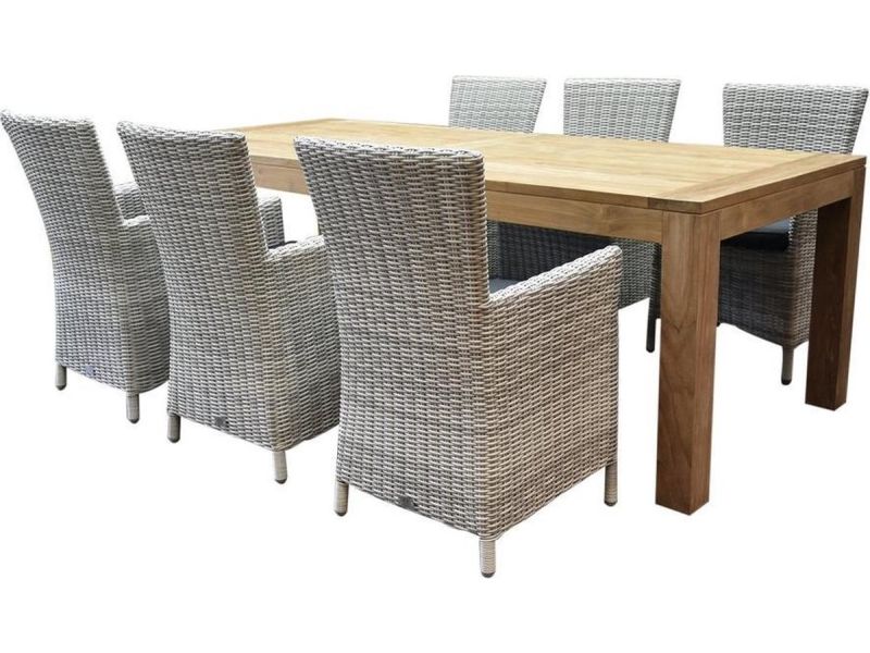 Capri Krista dining tuinset 240x100xH77,5 cm wit
