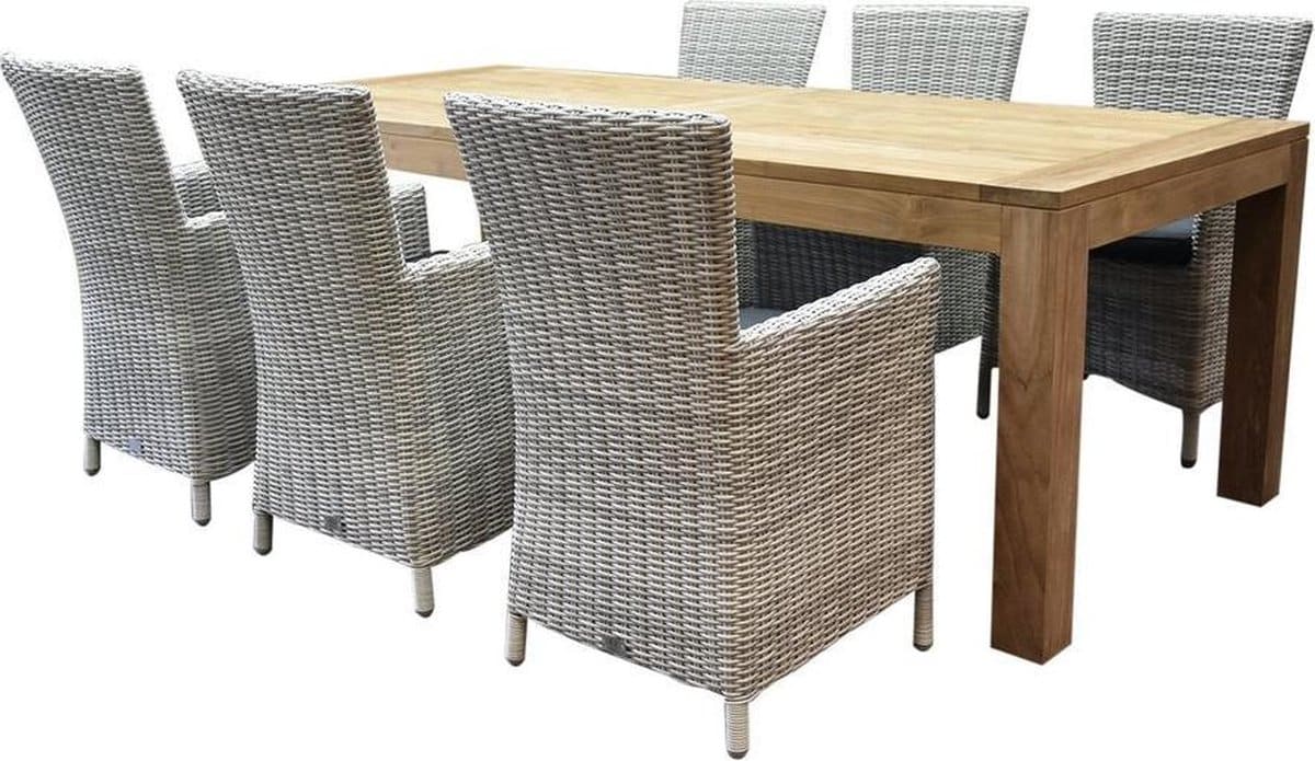 capri krista dining tuinset 240x100xh77,5 cm wit