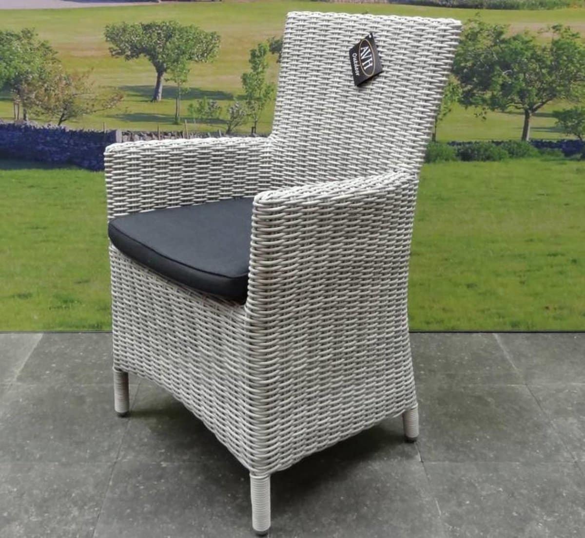 capri menorca dining tuinset 220x100xh75 cm 7 delig wit/grijs