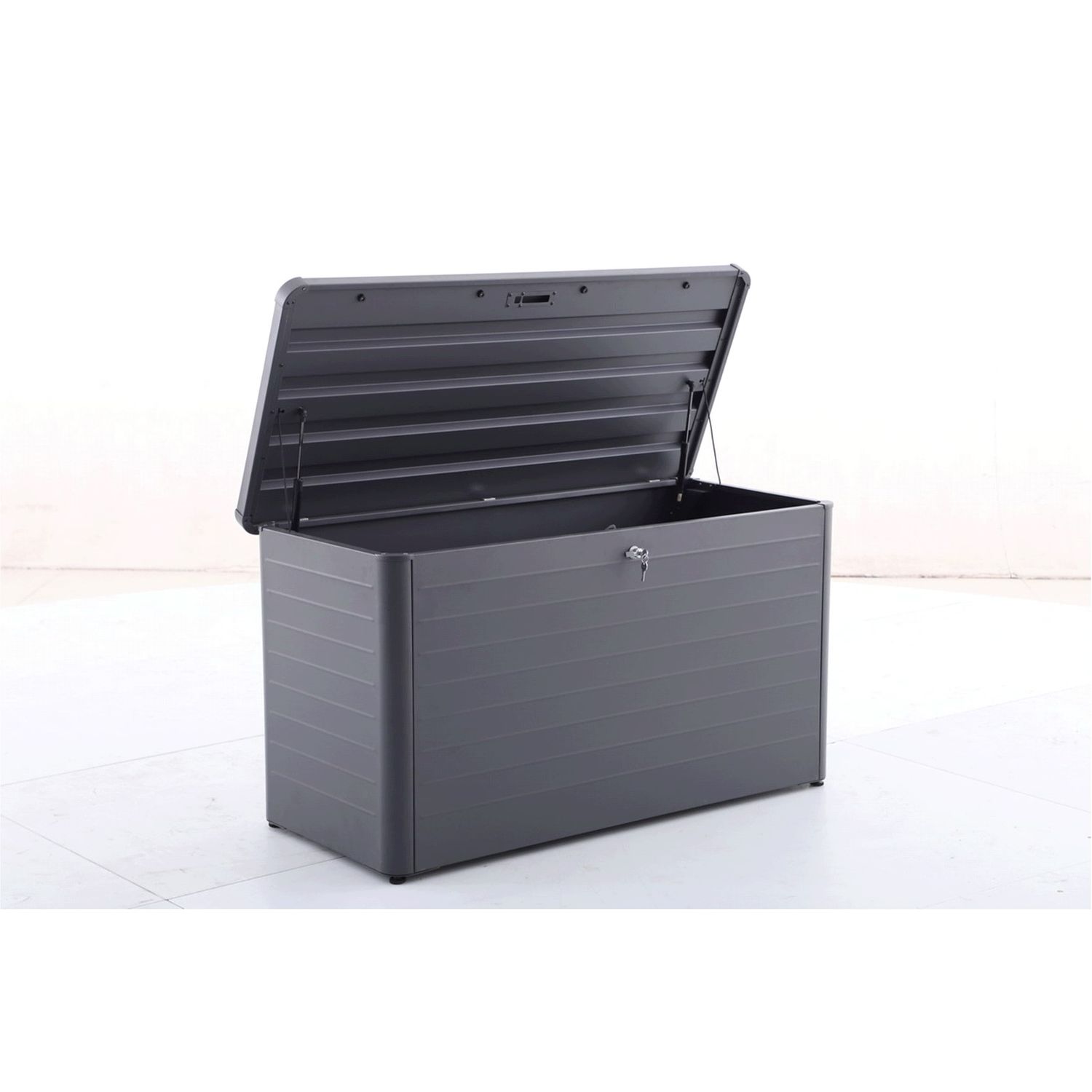 central park kussenbox strongbox staal antraciet 500l 62x134x71cm