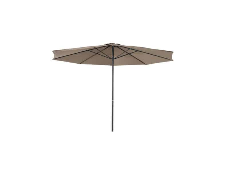 Central Park Parasol Sunny - D 350cm - Taupe - Met Opwindmechanisme 180g/m² Aluminium Mast
