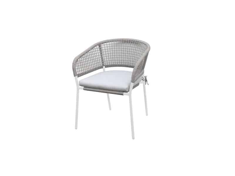 Central Park Stapelbare Wicker Tuinstoel Ciotat Aluminium Grijs