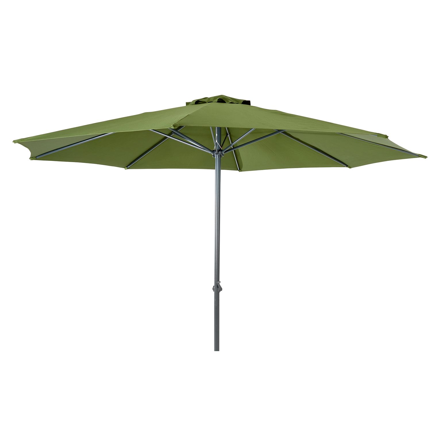 central park stokparasol sunny d 336cm groen met opwindmechanisme 180g/m² aluminium mast