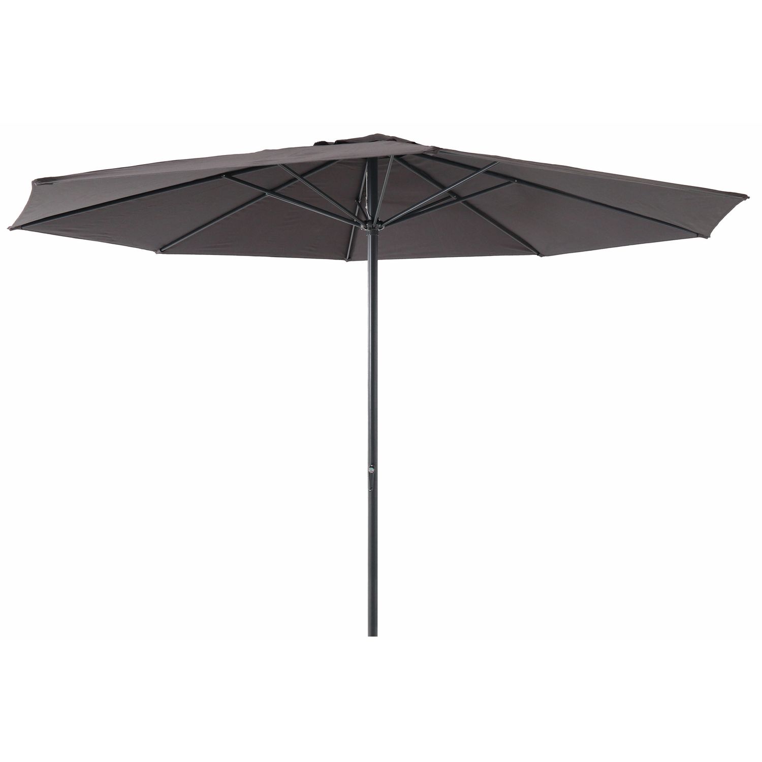 central park stokparasol sunny d 350cm antraciet met opwindmechanisme 180g/m²