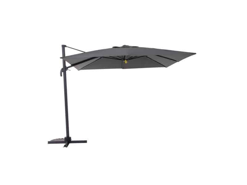 Central Park Zweefparasol Relax - D 300cm - Antraciet - 360° Draaibaar 200g/m² Aluminium Mast