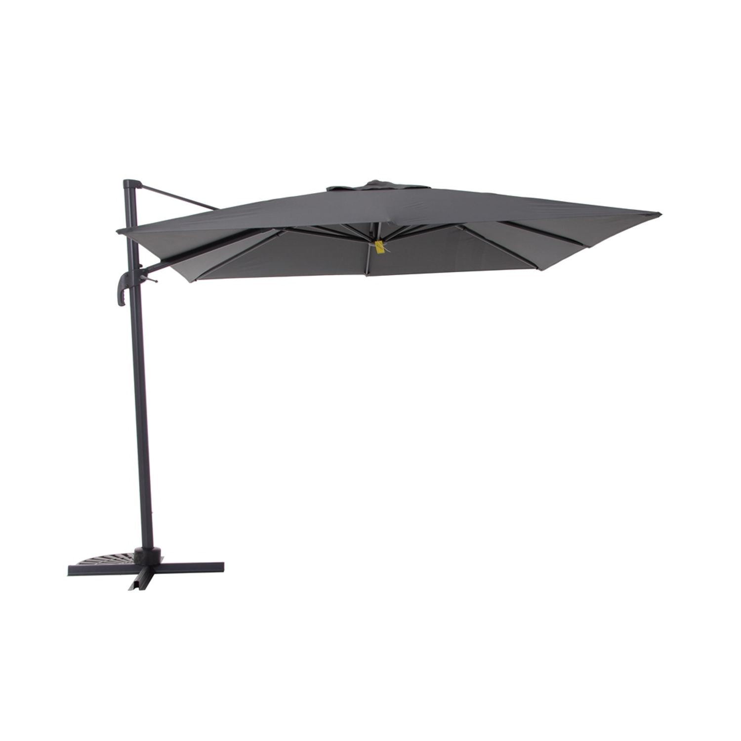 central park zweefparasol relax d 300cm antraciet 360° draaibaar 200g/m² aluminium mast