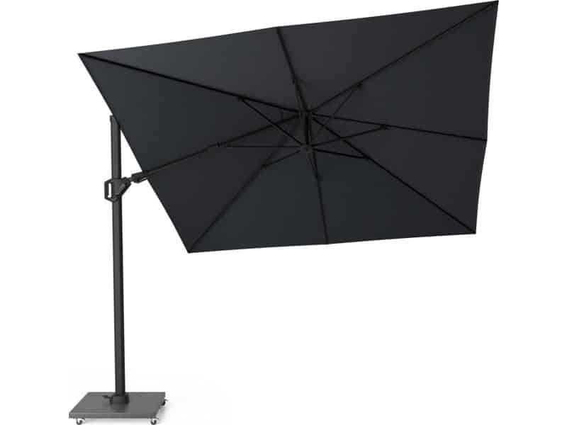 Challenger T2 premium zweefparasol 300x300 cm matt black mast jet