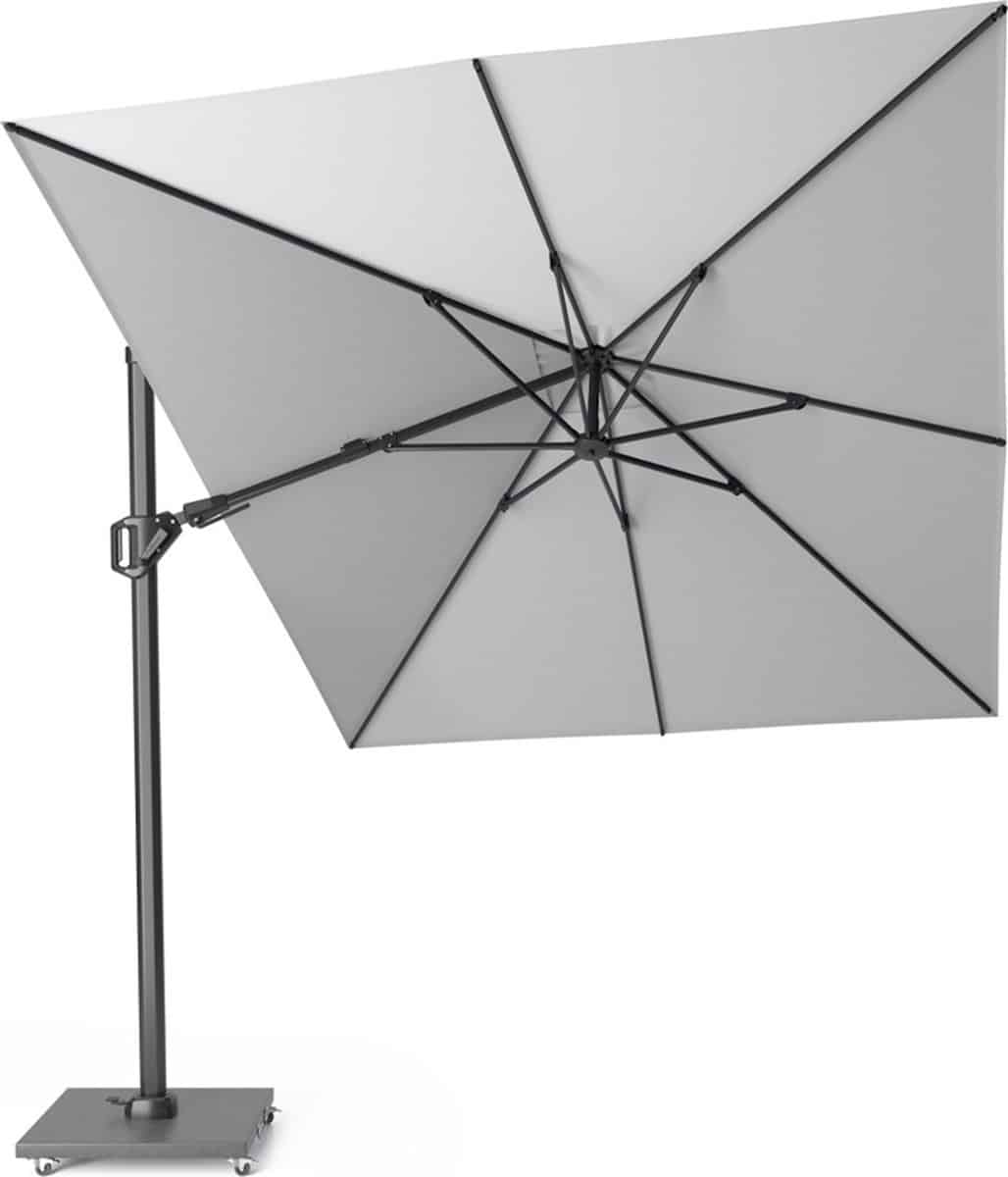 challenger t2 zweefparasol 350×260 cm lichtgrijs