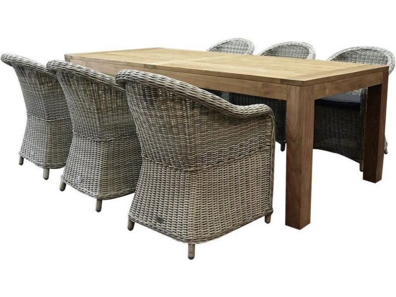 Chester Krista dining tuinset 240x100xH77,5 cm wit