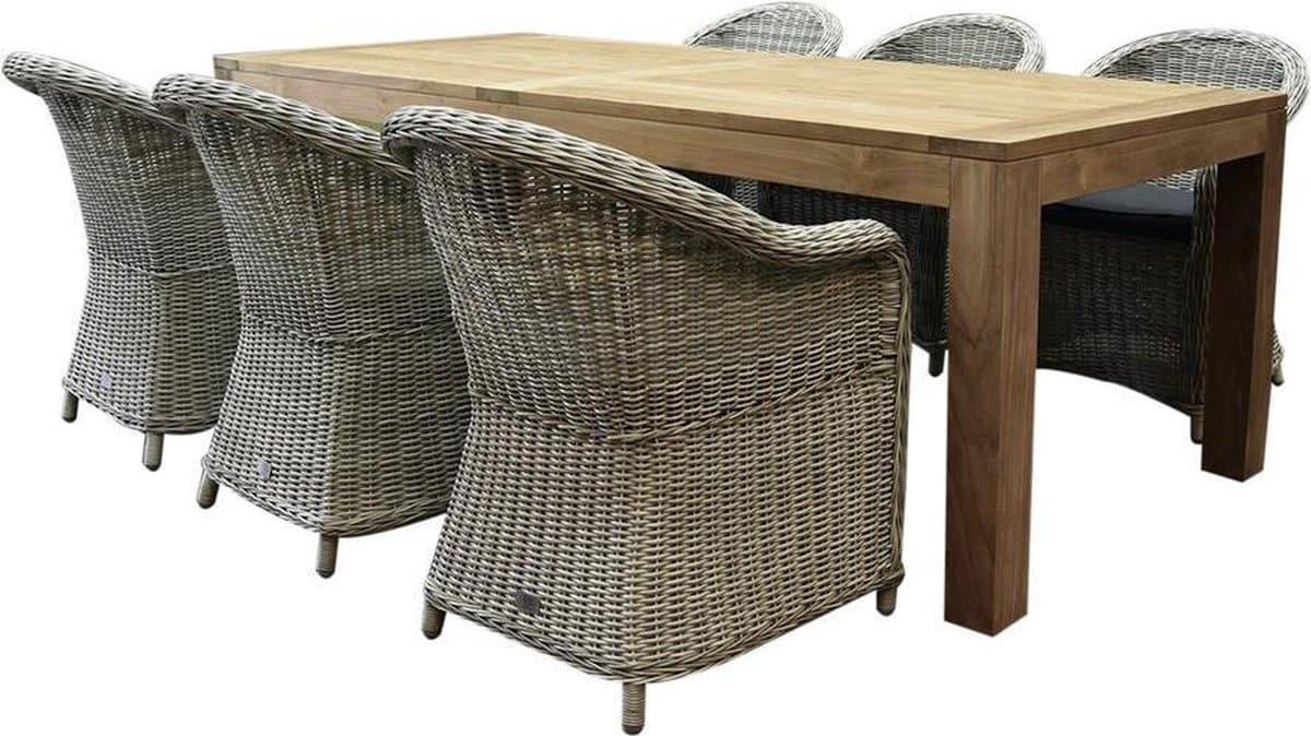 chester krista dining tuinset 240x100xh77,5 cm wit