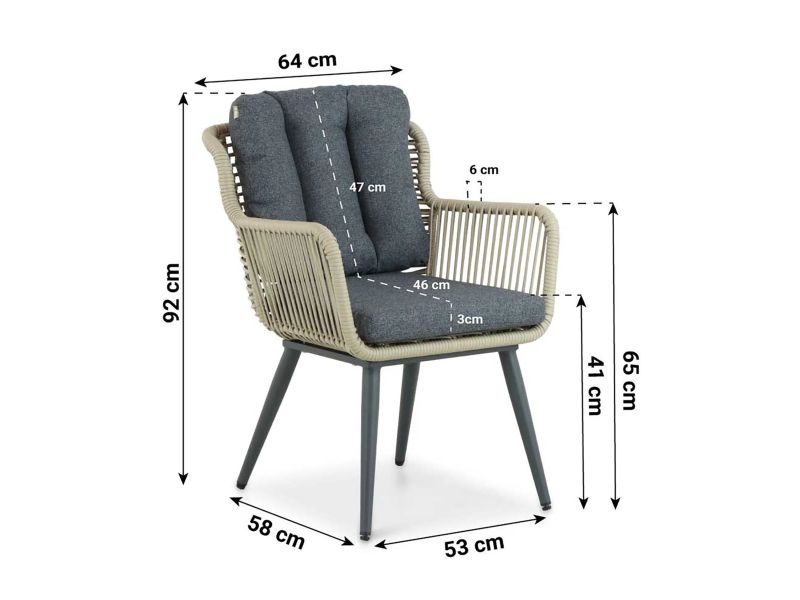 Coco Custa dining tuinstoel