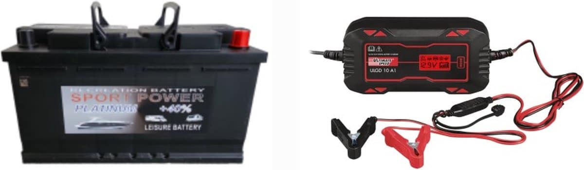 combi platinum 100ah semitraktie accu + 5ah lader