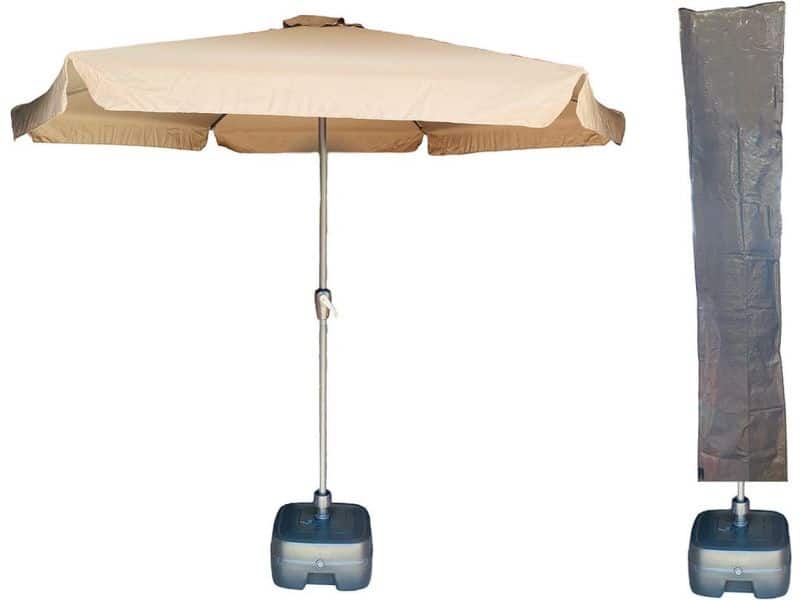 CUHOC - Parasol Urban Taupe - Ø300cm + Verrijdbare Parasolvoet