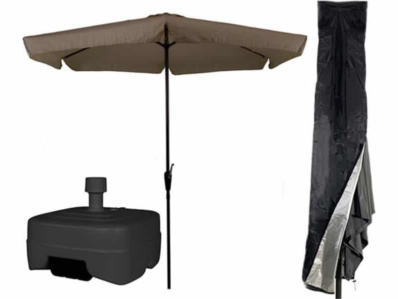 CUHOC Taupe Parasol - Parasolhoes - Extra Zware Vulbare Verrijdbare