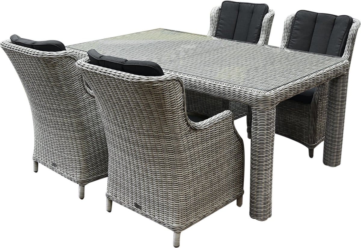 darwin bergamo dining tuinset 180x100xh75 cm 5 delig wit