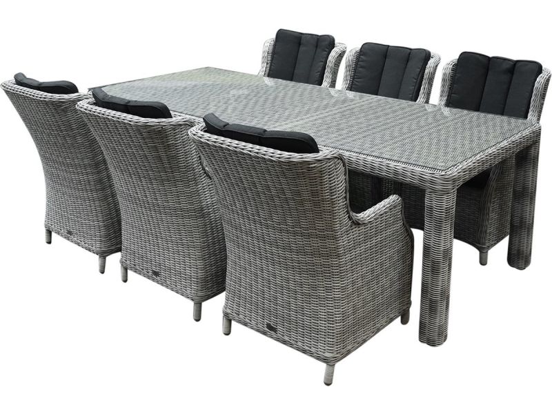 Darwin Bergamo dining tuinset 240x100xH75 cm wit