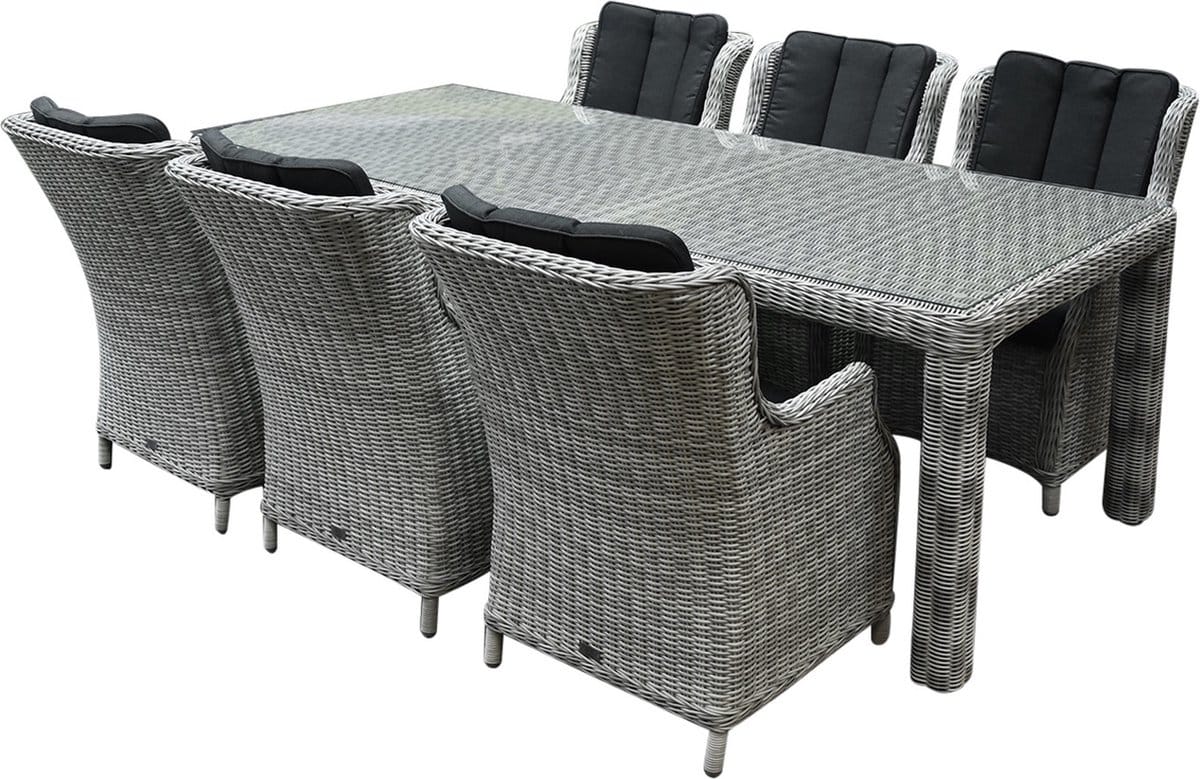 darwin bergamo dining tuinset 240x100xh75 cm wit