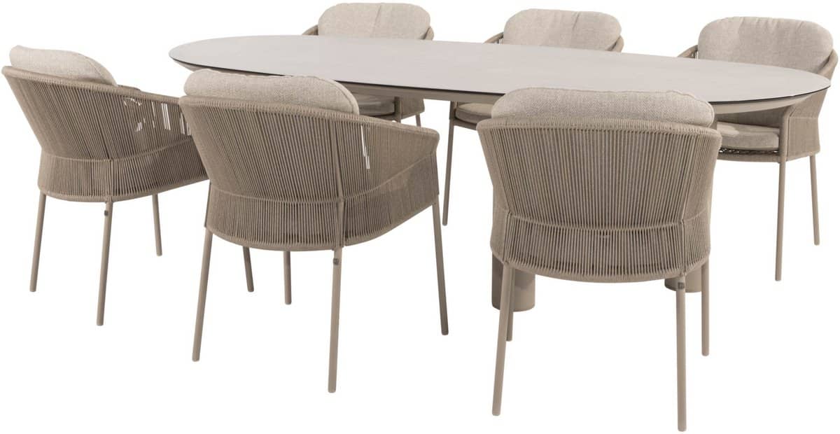 denia florence dining tuinset 240x105xh75 cm 7 delig keramiek latte