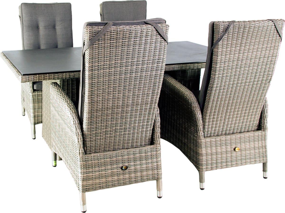 dining set santa cruz chocolate taupe