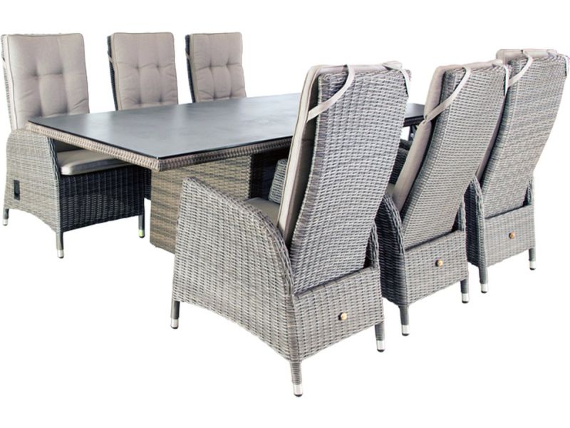 Dining set Santa Cruz Coffee Brown