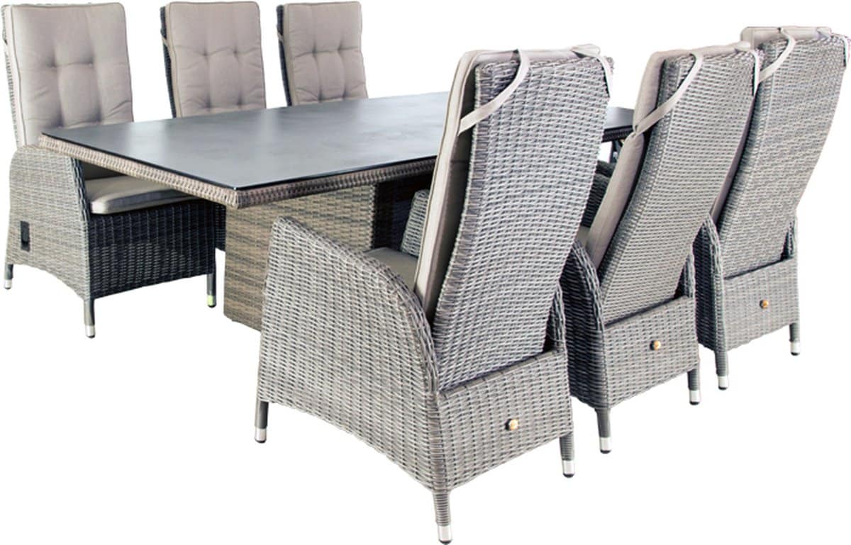 dining set santa cruz coffee brown