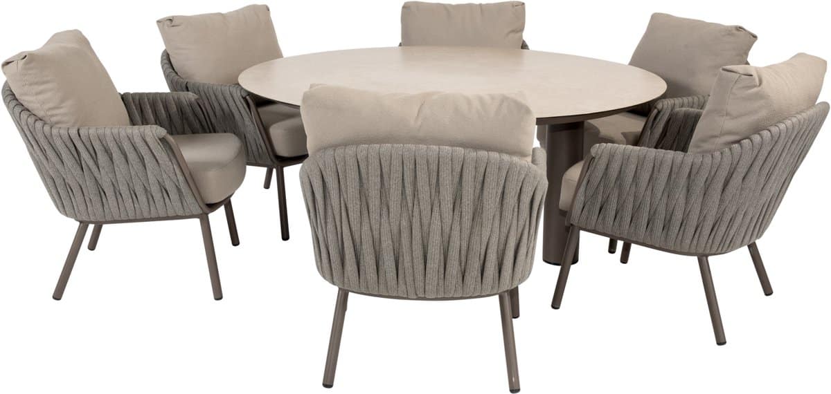 donato cannes low dining tuinset 160xh69 cm 7 delig keramiek