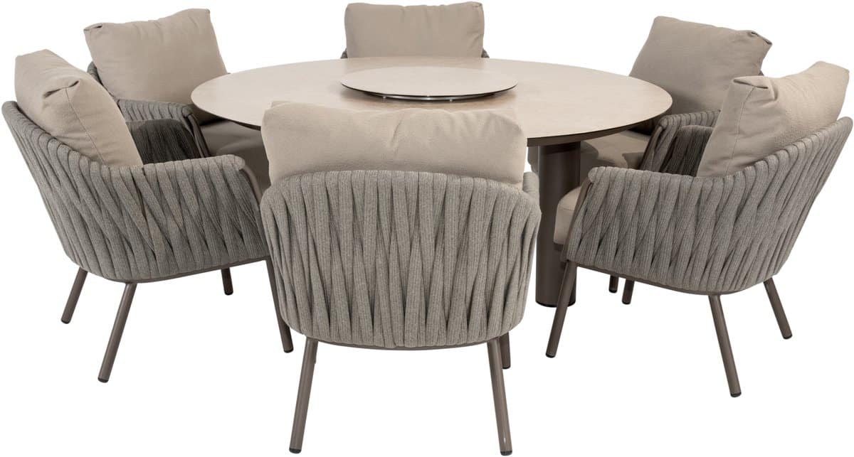 donato cannes low dining tuinset 160xh69 cm 8 delig keramiek