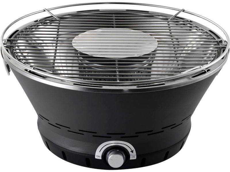 Draagbare Houtskool Tafelbarbecue met Elektrische Ventilator - Roestvrij Staal