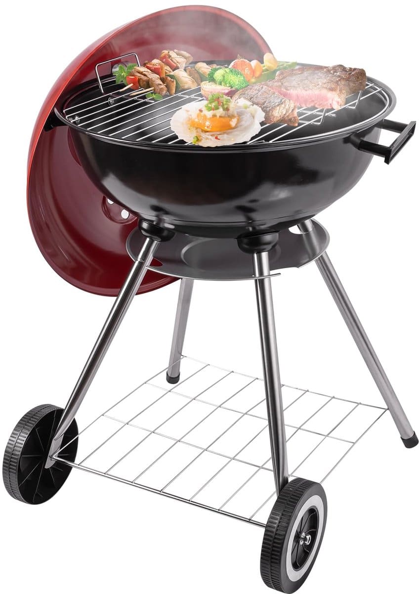 draagbare houtskoolgrill 45,7 cm voor buiten en feesten