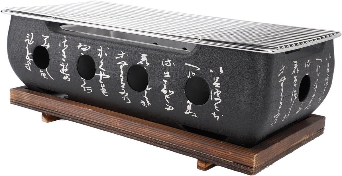 draagbare japanse barbecue grill (xl) hibachi houtskool bbq met